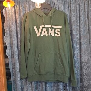 Vans Olive Hoodie with White Logo